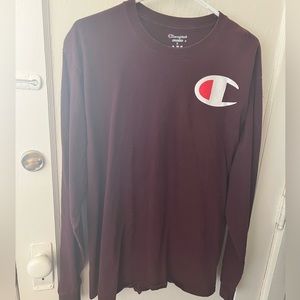 Champion Long sleeve maroon shirt